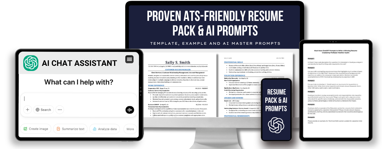new ATS friendly template and AI prompts